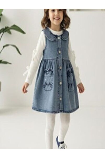 Larmina Butik Cepleri Sevimli İşleme Detaylı Kolları Fiyonk Detaylı Kız Çocuk...