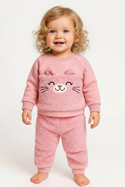 Bebelul Fluffy pink Tuk Tuk baby blouse and pants set – Kitty