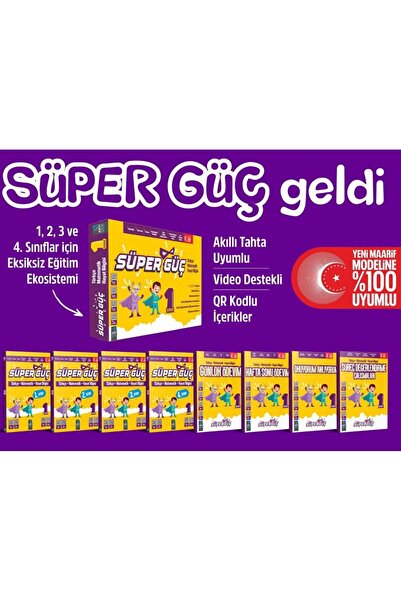Artı Eğitim Yayınları Süper Güç 1. Sınıf Eğitim Seti (2. Dönem)