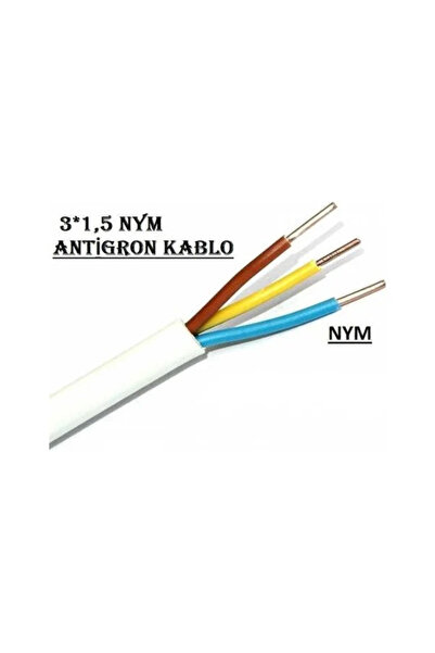 Altın Kablo 3X1.5 Nym Antigron Kablo Tam Bakır 100 Metre