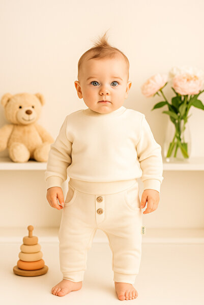 Bebelul Colbi Baby Wear 100% cotton baby pants CREAM