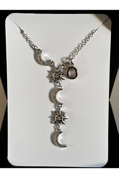 bijoux uniques Steel Moon&Sun Letter Women's Necklace