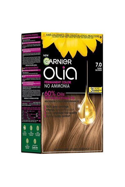 Garnier Set 2 x Vopsea de Par Permanenta fara Amoniac Olia 7.0 Dark Blonde, 1...