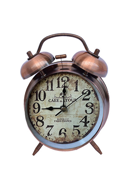 PUFO Vintage France table alarm clock, with dial lighting button, metallic, 1...