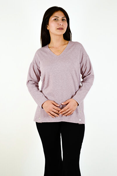 Sementa V-Neck Button Detailed Knitwear Sweater