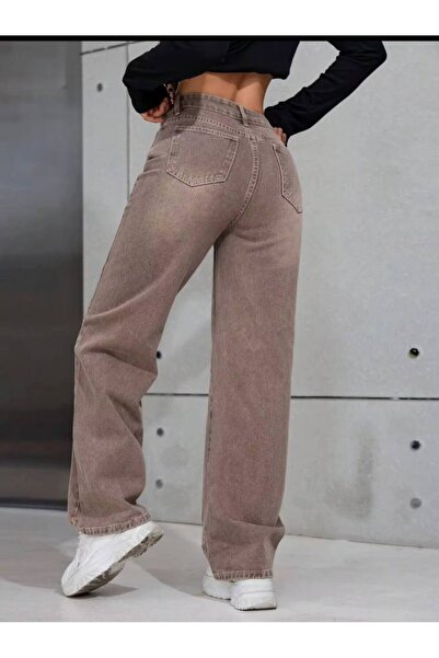 FİVE TEEN Women's Wide-Leg Jeans - Brown