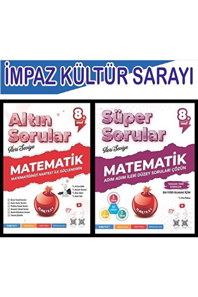 Nartest Yayınları 8. Sınıf Matematik Süper Sorular + Matematik Altın Sorular