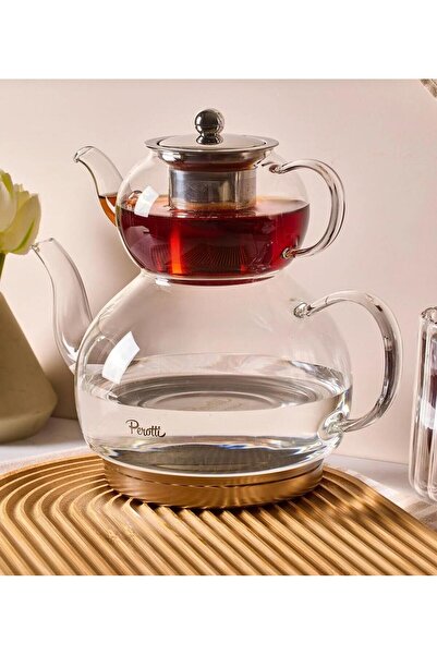 BİZ ZÜCCACİYE BİZ HOME KEYF-İ ALA ÇELİK İNDİKSİYON CAM ÇAYDANLIK(DEMLİK 500 M...