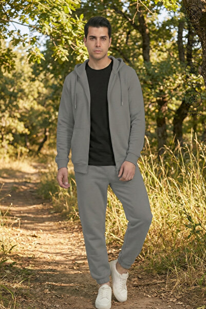 Nyda Collections Men's Fleece-Lined Oversized Cotton Hooded Jacket and Elasti...