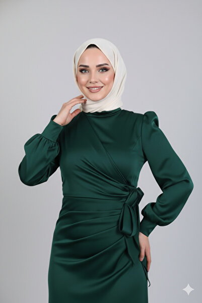 Dm Life Yandan Bağlama Saten ELbise