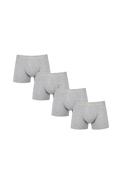 AVESŞENER Men's Boxer Stretch Fabric Combed Cotton Economical Pack of 4
