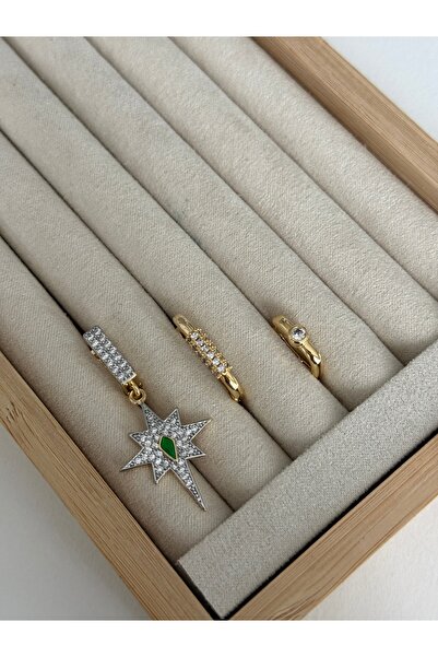 Pinery Jewels Zircon Stone Women's 3-Piece Earring Set Pj