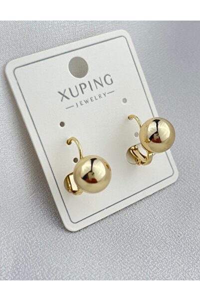 XUPING JEWELRY KUYUMCU VİP SERİ 14K RENGİ TOP MODEL ÇELİK KÜPE