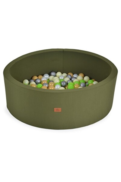 Moni Toys Piscină cu bile Green cu 200 bile colorate și fund moale, 12 luni+