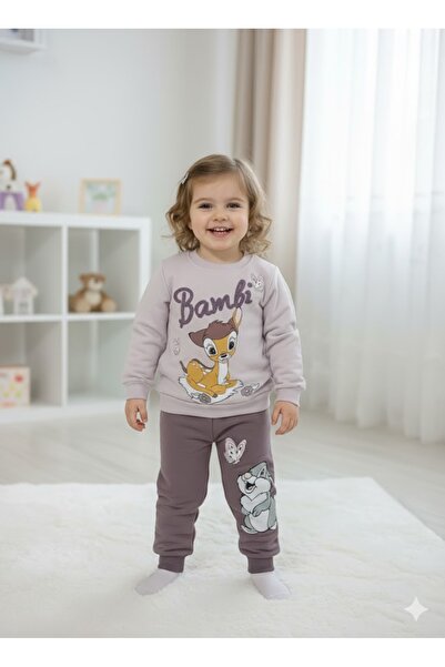 Bo-Gie Bambi Embroidered Ş Fleece-Lined Tracksuit Set