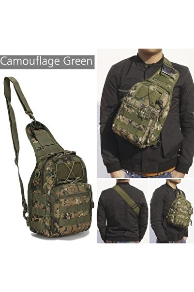 AyShop Erkek Kamuflaj Desenli Taktik Tek Mini Boy Göğüs Sırt Çantası