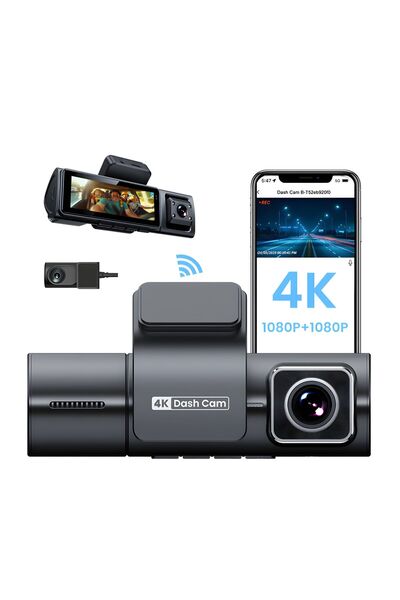 idragon F9 3 Kameralı WiFi Araç Kamerası - Ön, Arka ve Kabin İçi Eş Zamanlı K...