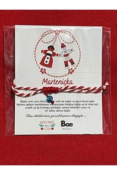 BAE ATOLYE Marteniçka Mavi Nazar Ip Şans Bilekliği