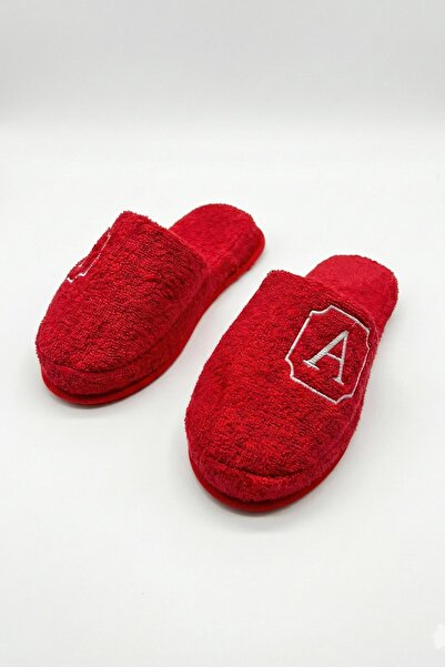 Ender Home Вишиті літерою A ванні та домашні тапочки – 100% бавовна, нековзна...