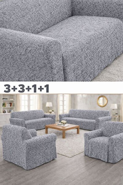 Altınkoza JAKARLI KOLTUK ÖRTÜSÜ 3+3+1+1 TAM KAPATAN