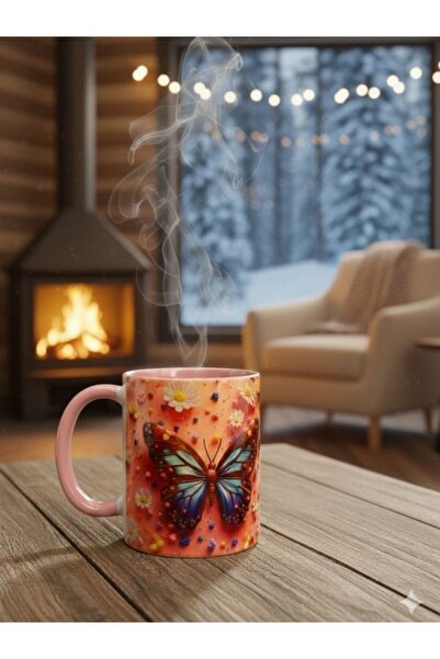 Perodia كوب بورسلين بسعة 300 مل من كونسيبت بترفلاي، قابل للغسل في الغسالة، قط...