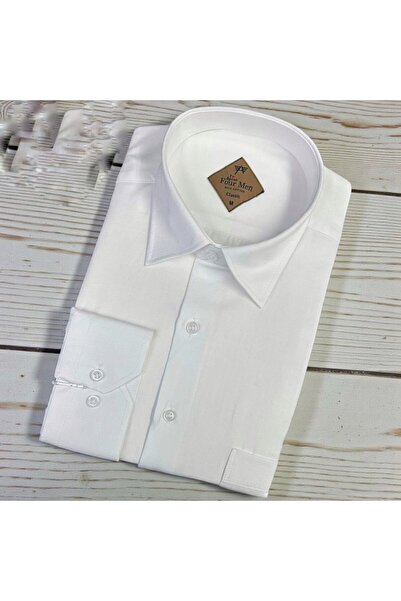 GÖMLEK GALERİSİ Classic Wide Cut Self Patterned Long Sleeve Men's Shirt