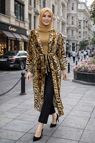 forte bella Ethnic Pattern Maxi Belted Kimono