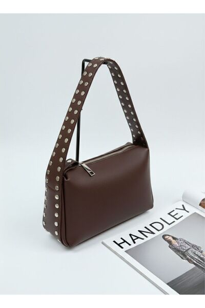 Handley Geantă de umăr tip baguette de lux, cu detalii ZIMBA