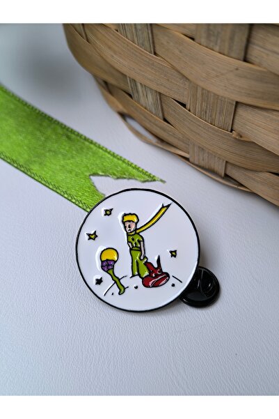 Esey Dizayn Küçük Prens Rozet Metal Broş - Yaka Rozet - Çanta Broş - Şapka Rozet