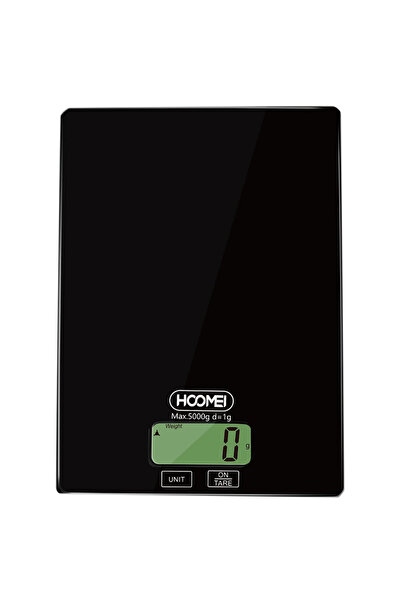 HOOMEI Digital Glass Kitchen Scale Precision 1g/5Kg HM-1210H Black
