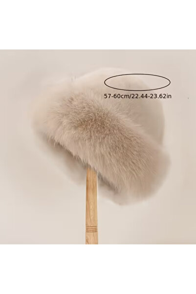 BABUN Warm Trendy Plush Faux Fur Women's Russian Fur Kalpak Hat Beanie