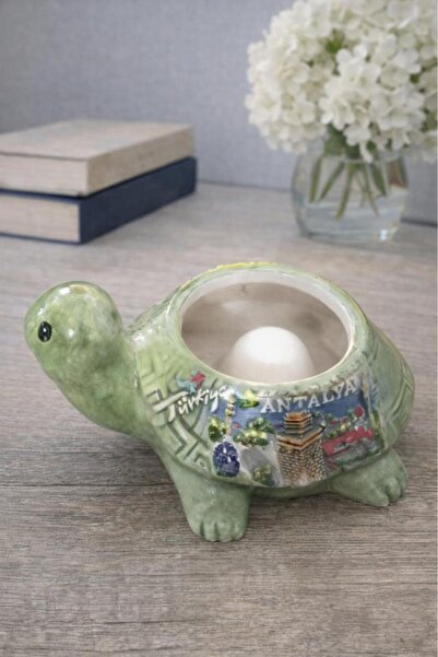 Hd Marketim Ceramic Turtle Ashtray – Decorative Tabletop Ashtray, 12×10 Cm, H...
