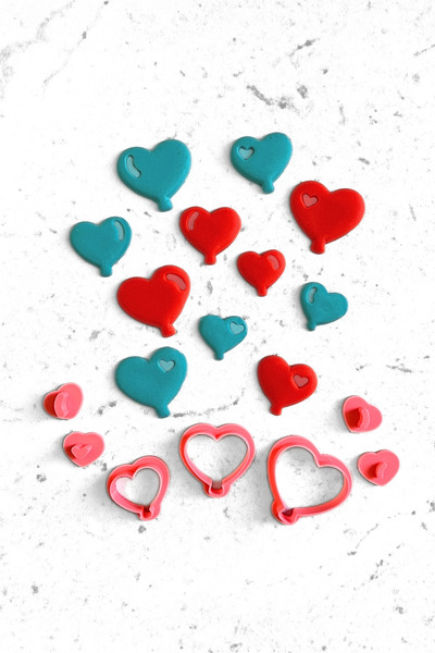 WE3D Valentine's Day - Balloon Heart Polymer Clay Ceramic Plasticine Mold and...