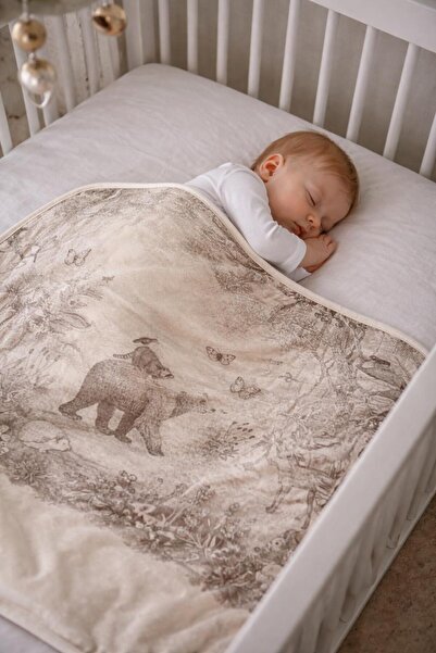 Alpar Tekstil Plush Welsoft Double-Sided Baby Blanket 75X90Cm/Plush Bear