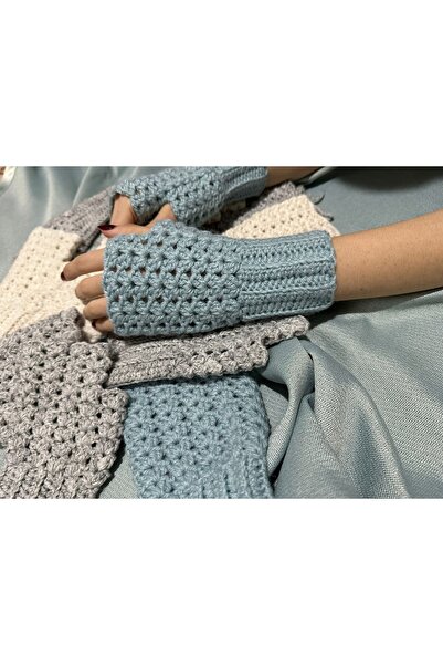 pun dore Dantel Detaylı El Örgüsü Parmaksız Eldiven – Standart Beden, Telefon...