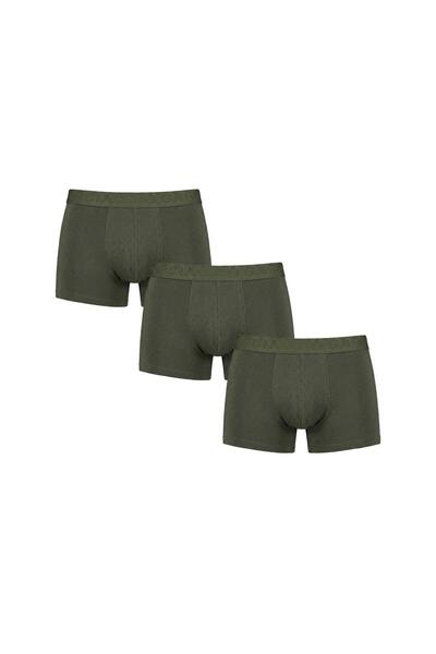 AVESŞENER Men's Boxer Stretch Fabric Combed Cotton Boxer 3-Pack Economical Pa...