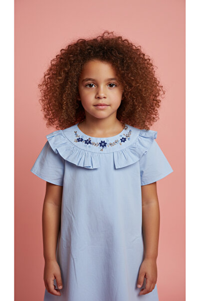 Jolanda Embroidered Cotton Girls' Special Occasion Dress