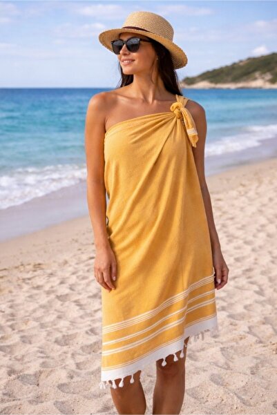 Mulberry Diamond Patterned Cotton Peshtemal Beach Towel 100X170 cm – Suitable...