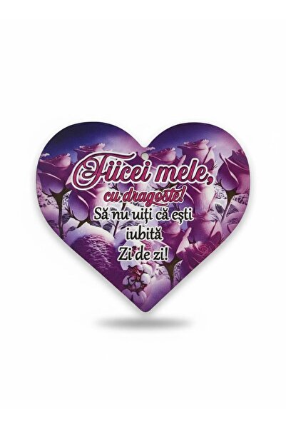 OEM Tablou de perete rotund cu mesaj pentru fiică