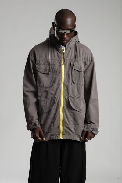 TÜZeMEN Long Canvars Poncho Coat