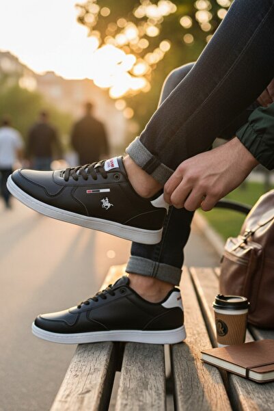 enoch Pantofi sport casual pentru bărbați cu emblemă - Adidași cu aspect de p...