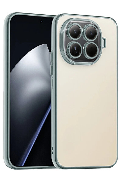 Hulyomer Hub هوليومر شاومي مي 15 تي برو سيليكون مع عدسة - فضي 1185576