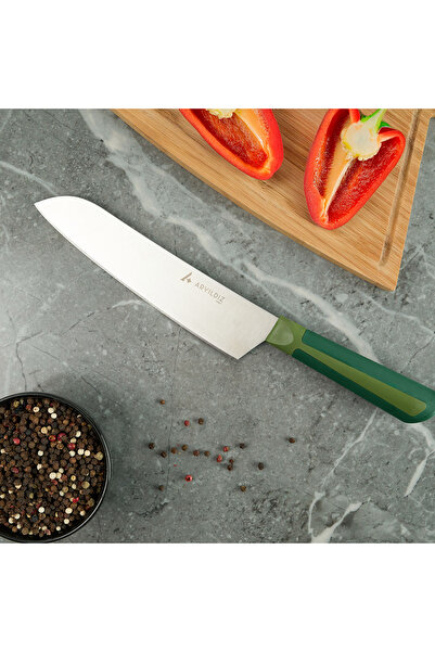 Aryıldız Plurex Santoku Bıçağı 19 cm Yeşil
