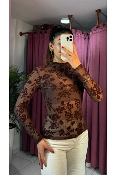 inci bayan giyim BODY TRANSPARENT CU DETALII FLORALE