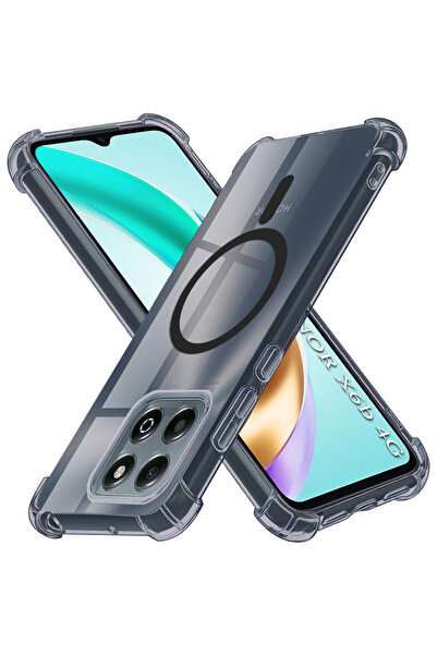 Techsuit Husa Honor X6b Shockproof Clear Silicone MagSafe, fumuriu