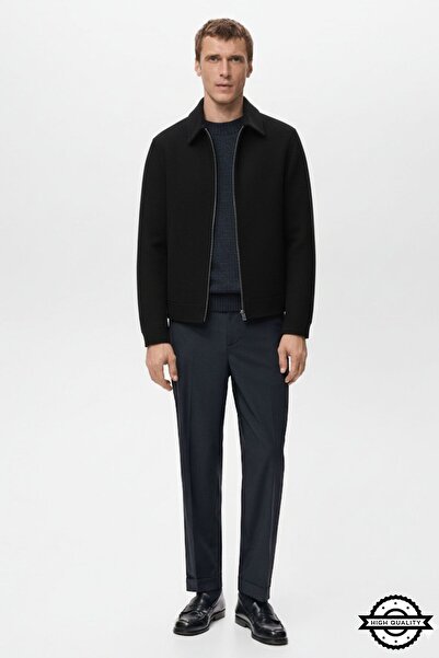 KOCCI ZRA Model Dört Mevsim Rahat Kesim Erkek Kısa Kaşe Kaban Ceket Mont