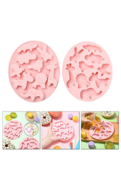 Eminonutoptanci Silicone Safari Figures Candy Dough and Jelly Bean Mold 9 Pieces