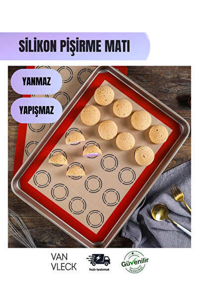 VAN VLECK Lüks Silikon Kendinden Yuvarlak Desenli Pişirme Kağıdı 40×30 cm – S...
