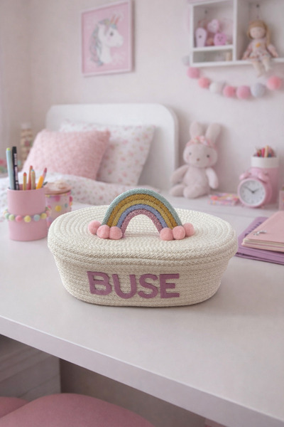 Berçak Home İsme Özel Sepet | Kişiye Özel Çocuk Odası Düzenleyici | İsimli De...