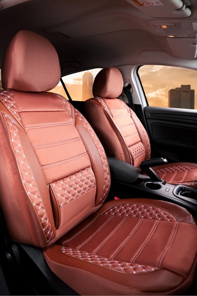 ACKSTORE Ford Compatible Semi-Leather Car Seat Cover Front/Rear Set Atlas Ser...